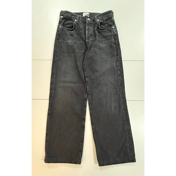 Citizens of Humanity Annina Jeans Black Button Fly Wide Leg Womens Sz 26 (120) - Picture 1 of 13